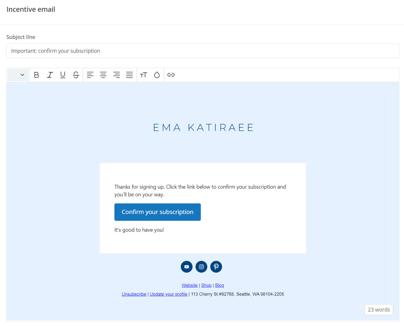 Convertkit Incentive Email