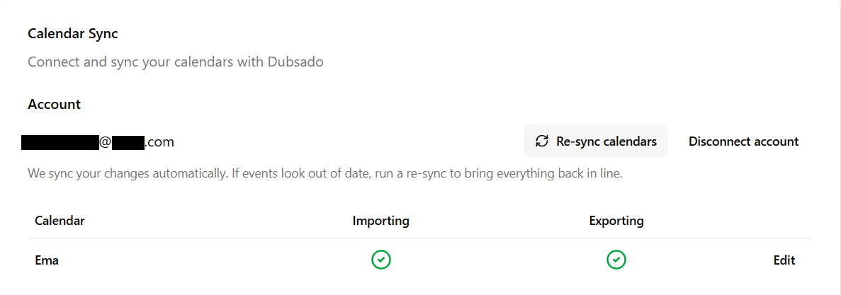 Connect external calendar to Dubsado