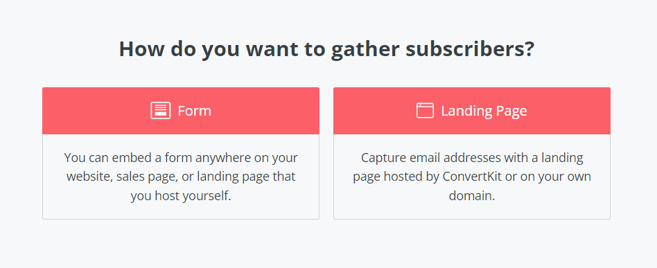 Create Form in Convertkit