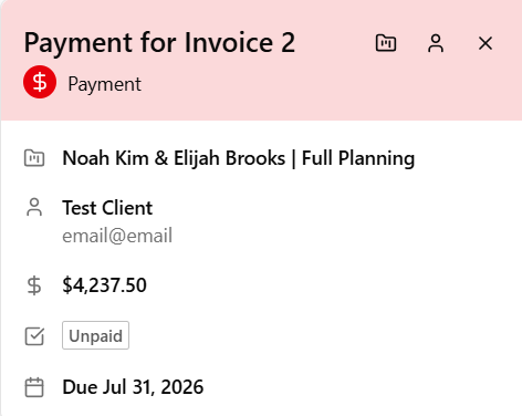 Dubsado Calendar Invoice Due Date