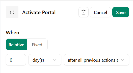 Activate the client portal in a Dubsado workflow