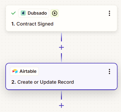 Add New Record in Airtable after Contract Signed in Dubsado