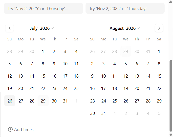 Project Date Mapped Fields in Dubsado