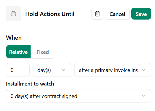 Hold Actions Until After Invoice Is Paid Dubsado