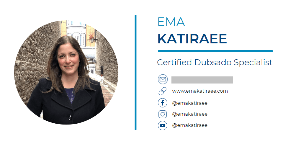 Email signature image made with Canva