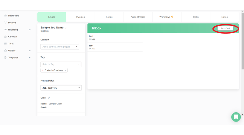 Send canned email manually Dubsado