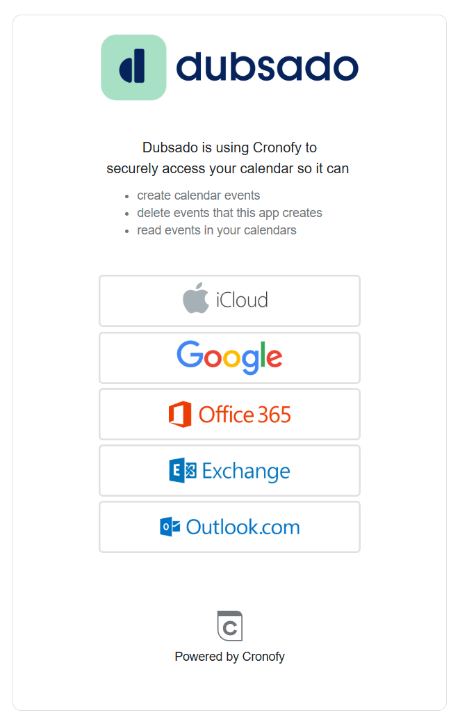 Connect an External Calendar to Dubsado using Cronofy
