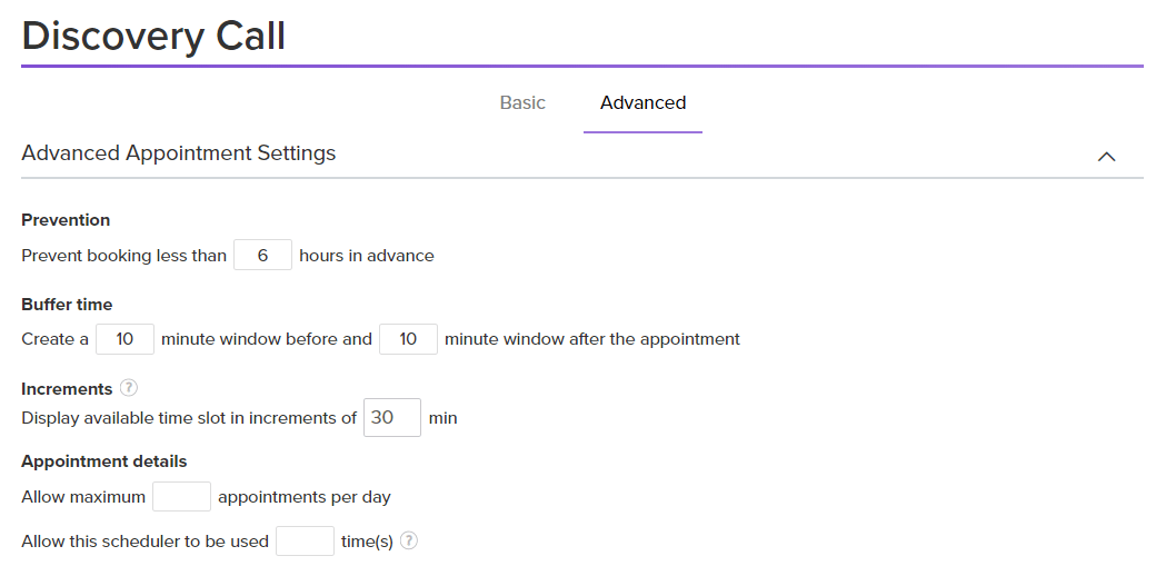 Dubsado scheduler buffer time