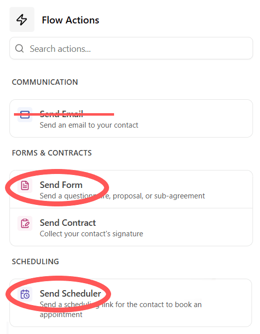 Dubsado Workflow Mistake: Send Form or Scheduler, not Email
