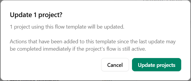 Update Project Notification in Dubsado Flow