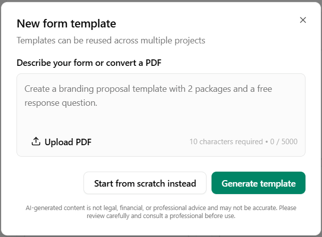 Dubsado 3.0 easy form creation tool
