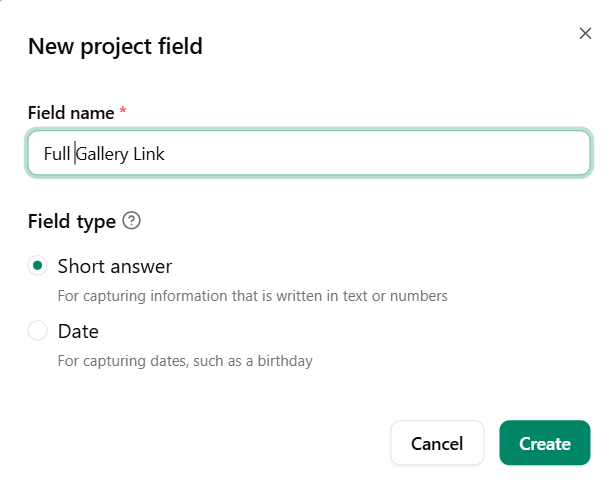 Create a Custom field in Dubsado