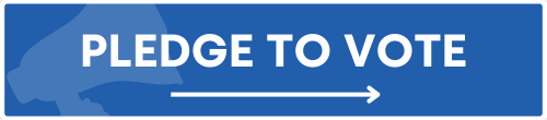pledge to vote button blue