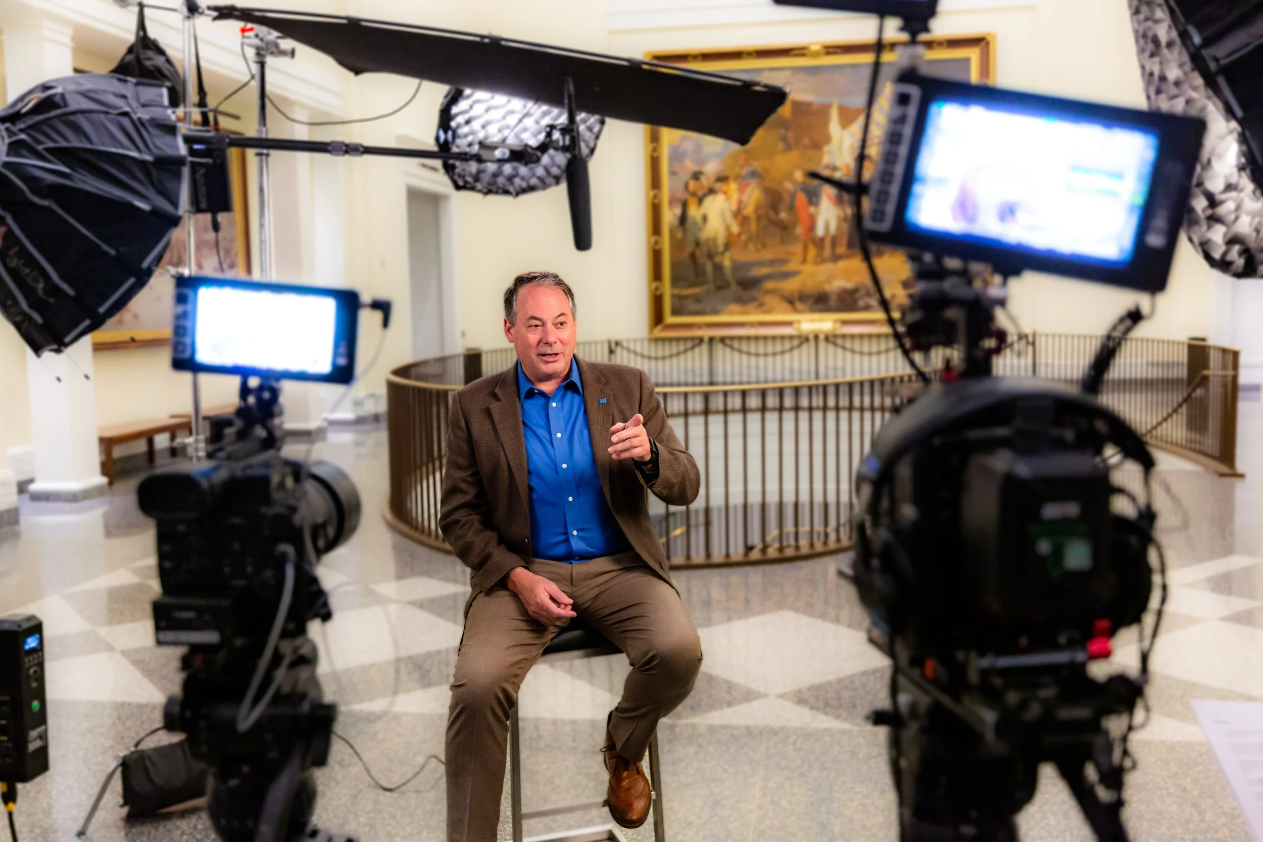 Behind-the-Scenes Interview Set Up