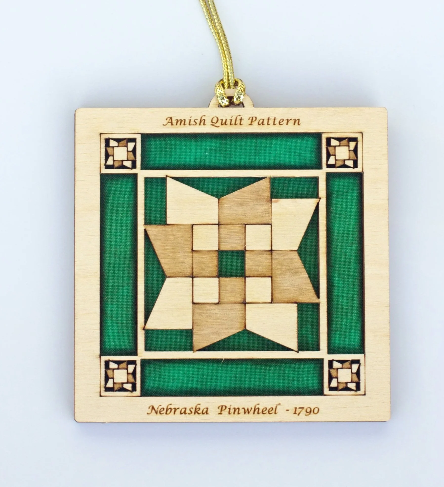Quilt Ornament - Nebraska Pinwheel