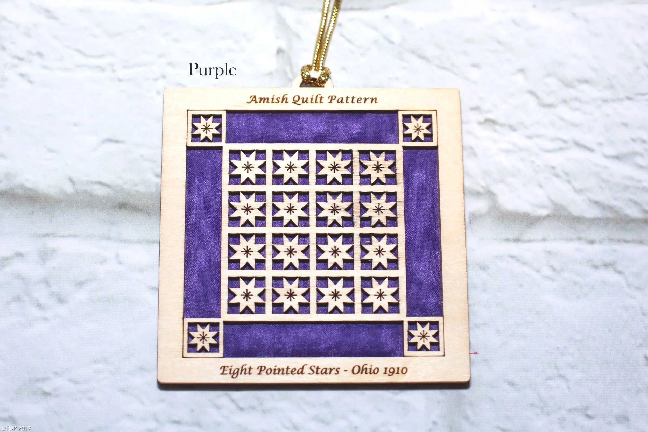 Quilt Ornament - Eight Point Star Multi