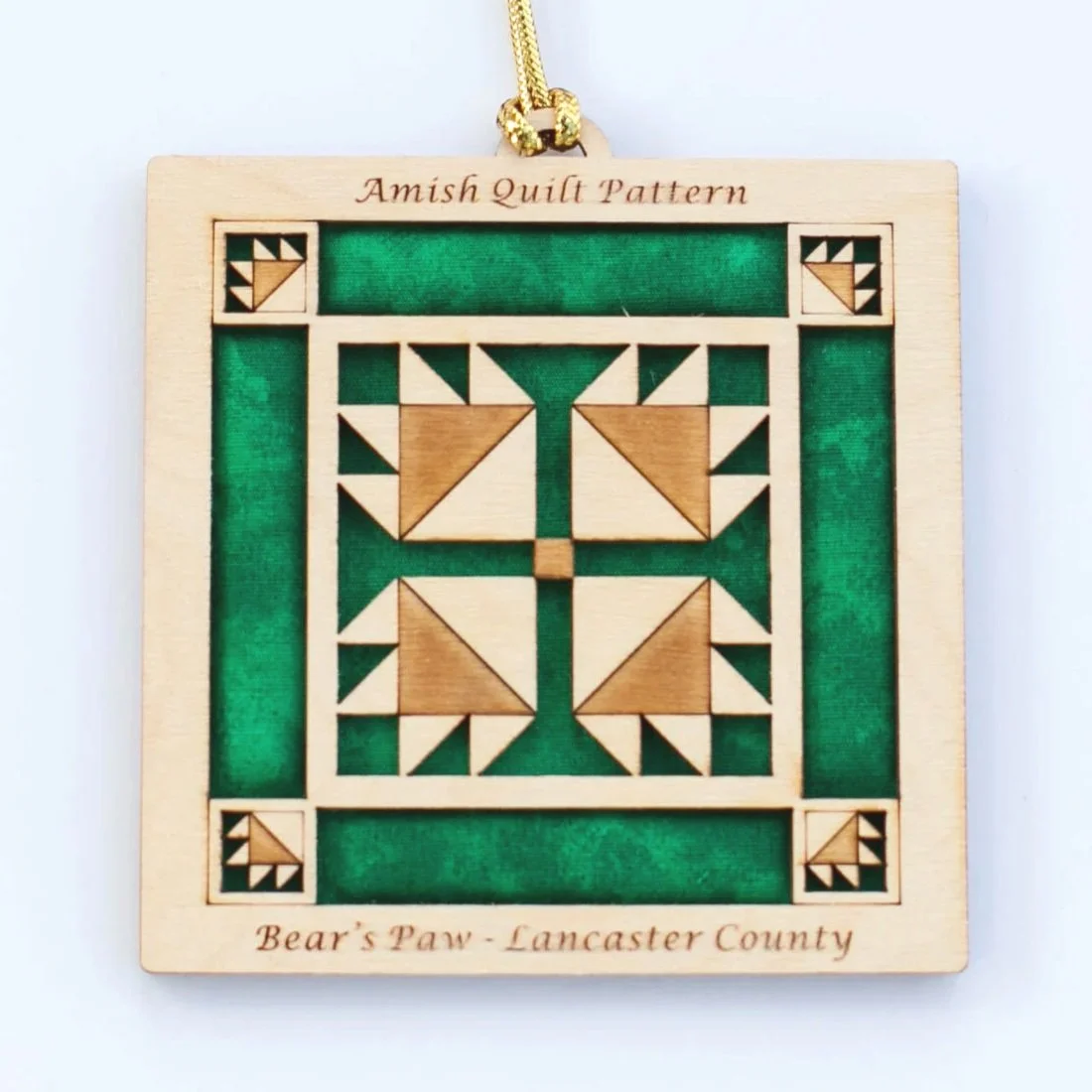 Quilt Ornament - Bear's Paw