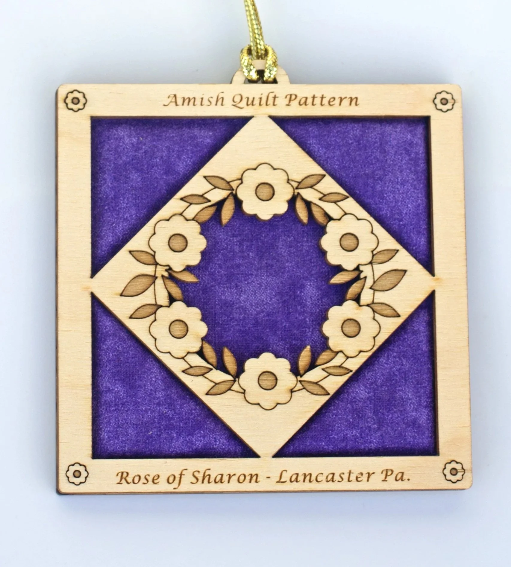 Quilt Ornament - Rose of Sharon