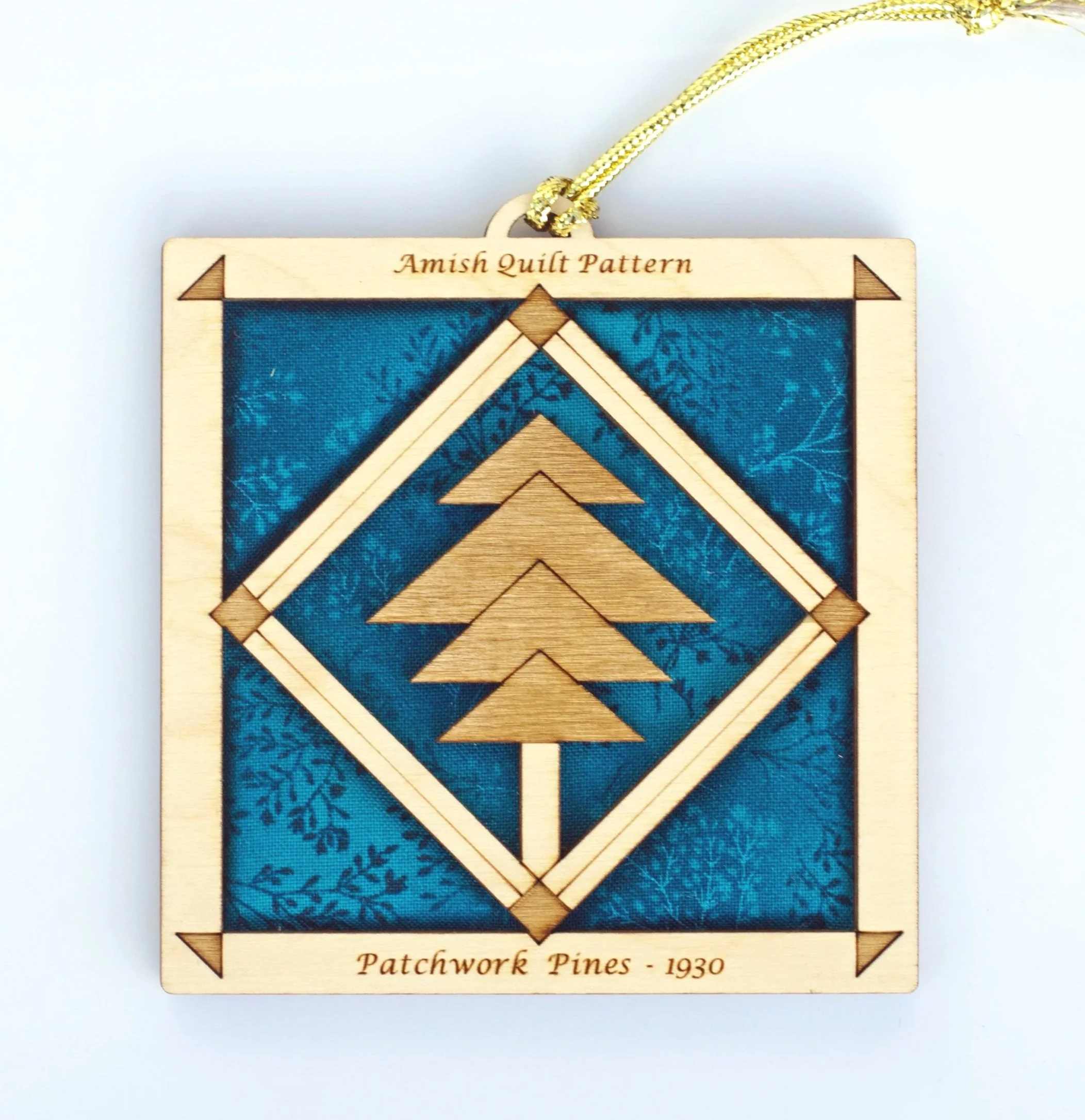 Quilt Ornament - Patchwork Pines