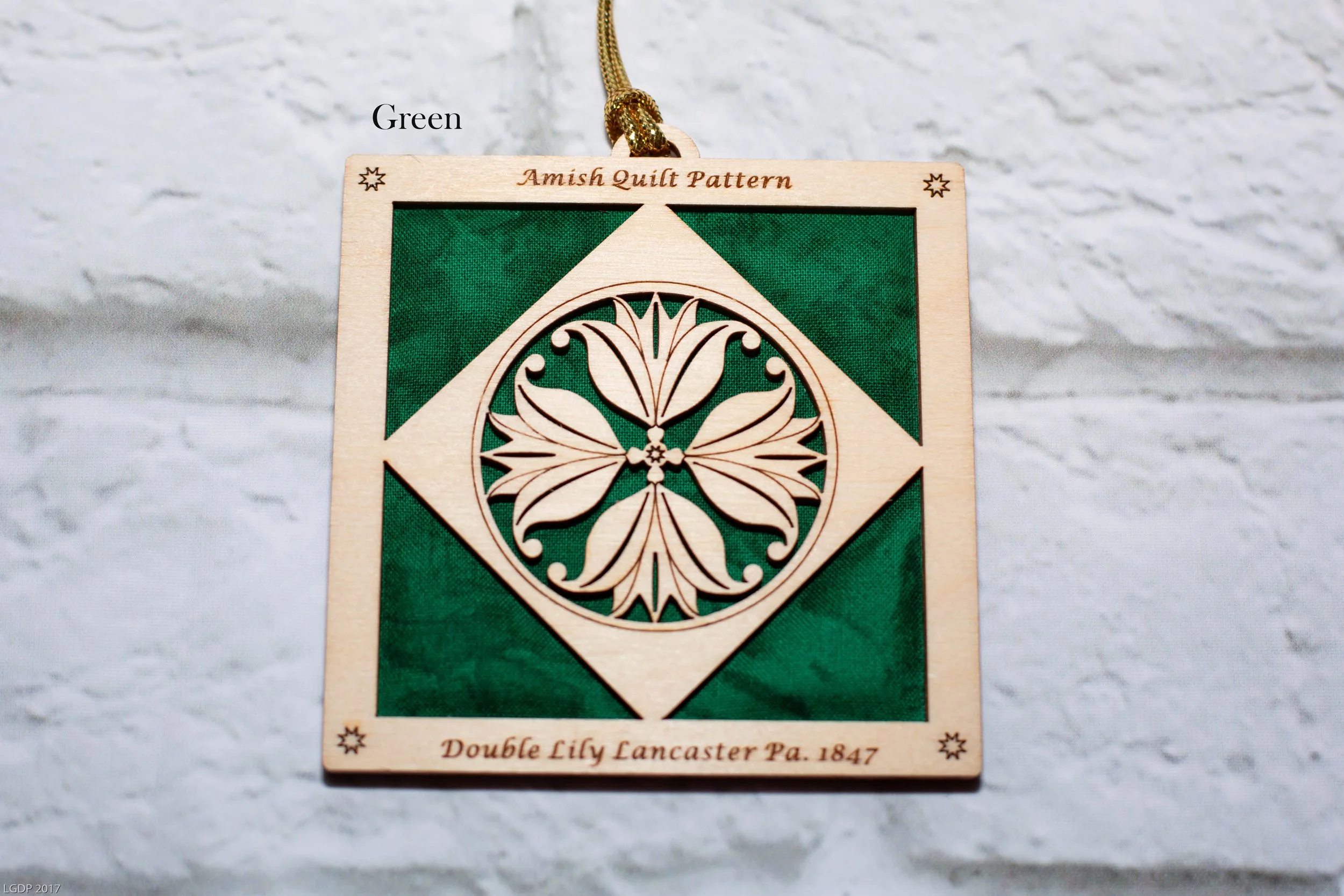 Quilt Ornament - Double Lily