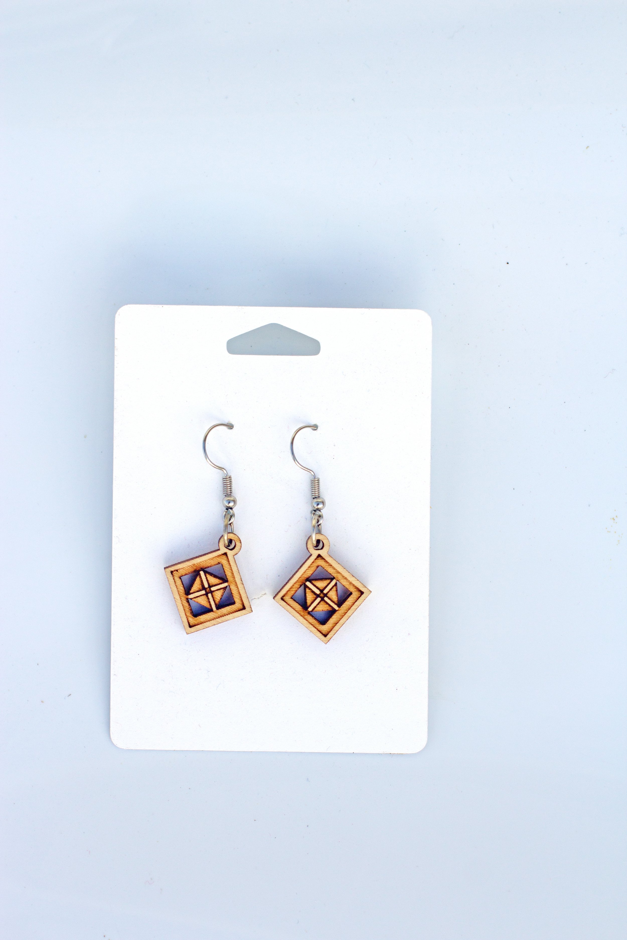 Wood Earrings - Mini Triangles
