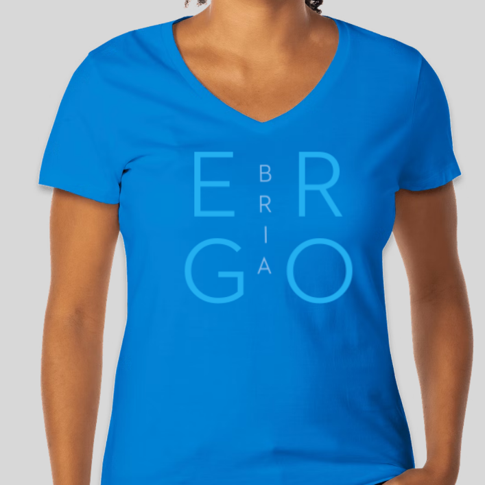 Breezy Blue - V-Neck Ergo Bria Tee Shirt