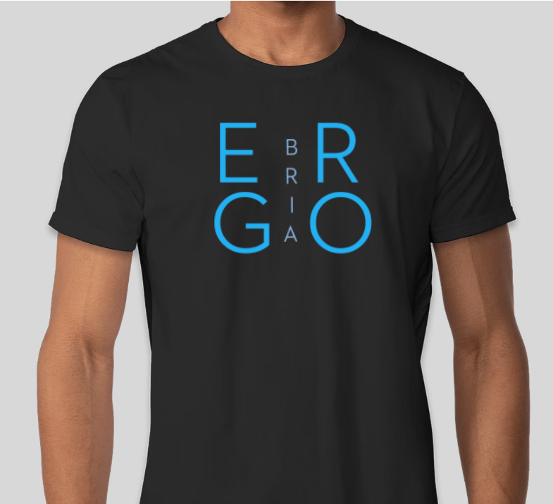 Custom Black/Blue Ergo,Bria Tee Shirt