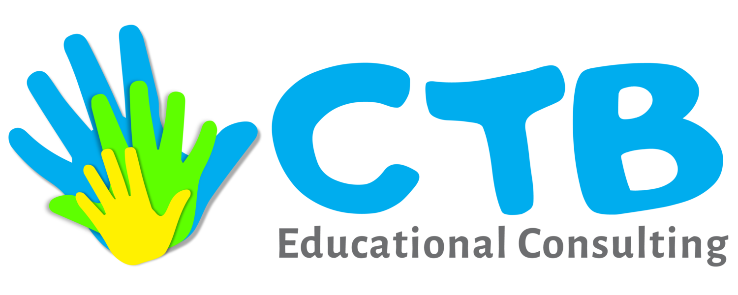 cab educational consulting logo with parent, teacher, and child hands