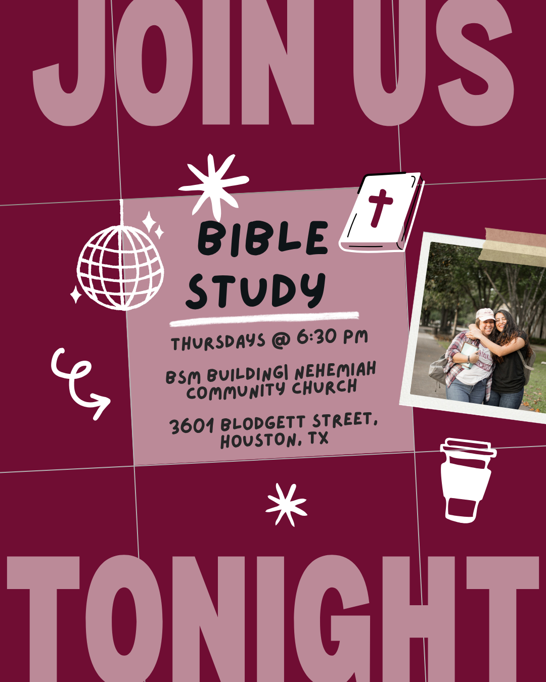 Christian Girls POP Bible Study Flyer