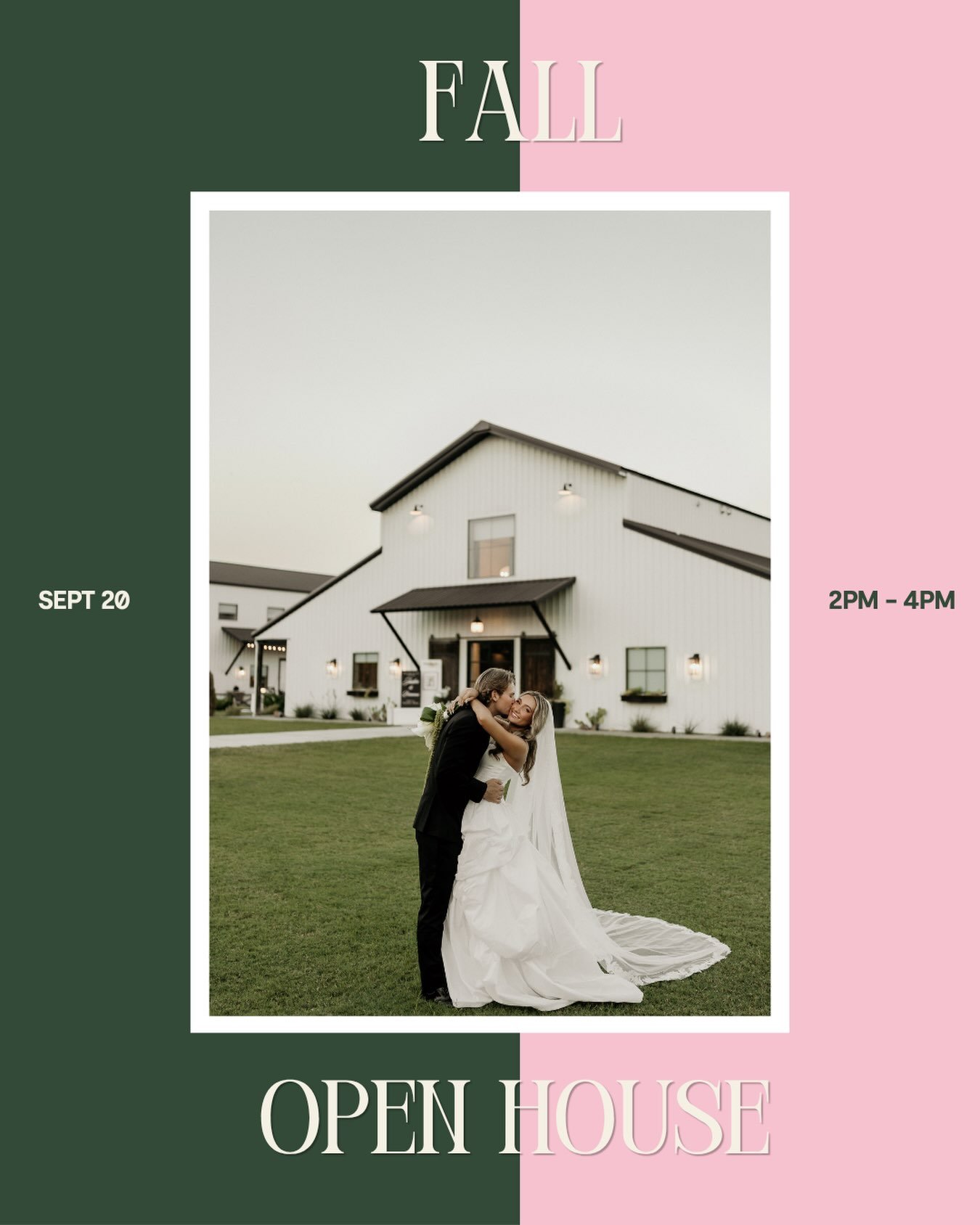 𝗦𝗔𝗩𝗘 𝗧𝗛𝗘 𝗗𝗔𝗧𝗘!  The Biggest Wedding Planning Party of the Year is Almost Here! 🎉⁣
⁣
Mark your calendars for the Davis &amp; Grey Farms Fall Open House!⁣
⁣
Whether you&rsquo;ve already booked with us or you&rsquo;re still searching for the