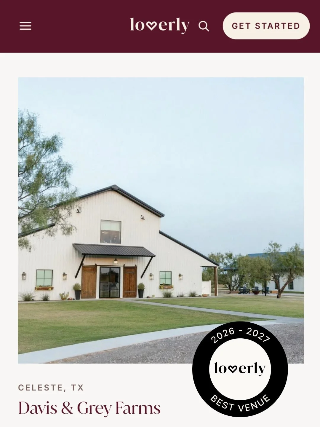 No. 3 on my business goal list is &ldquo;Be on the cover of a magazine&rdquo;&hellip;⁣
⁣
BUT being named one of @loverly Best Venues of 2026&ndash;2027 is even better. 🤍⁣
⁣
Because if I&rsquo;m being honest, this year has NOT been for the faint of h