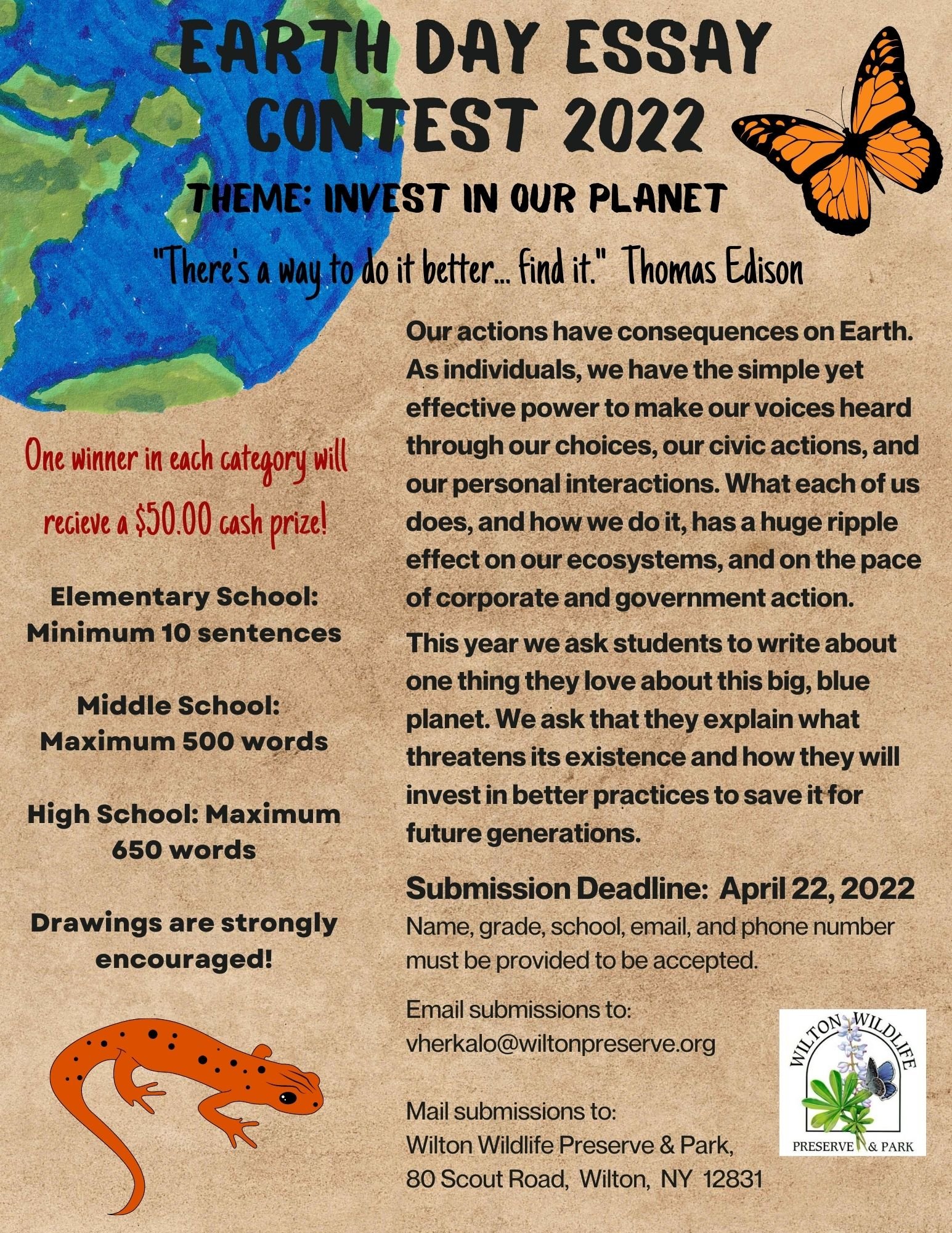 earth day essay contest