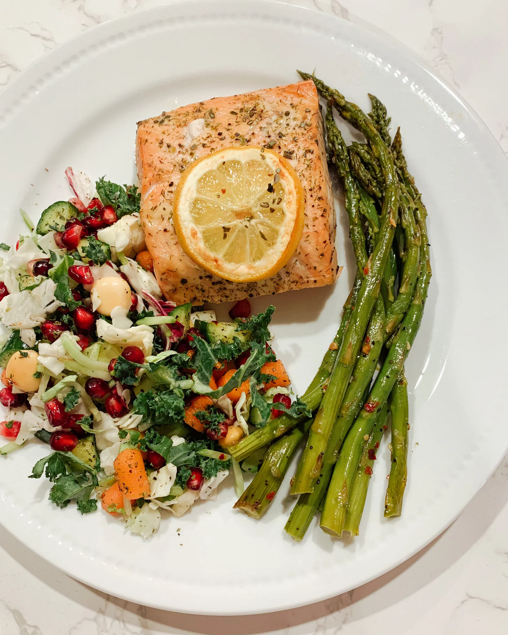Honey Dijon Salmon &amp; Veggie Sides