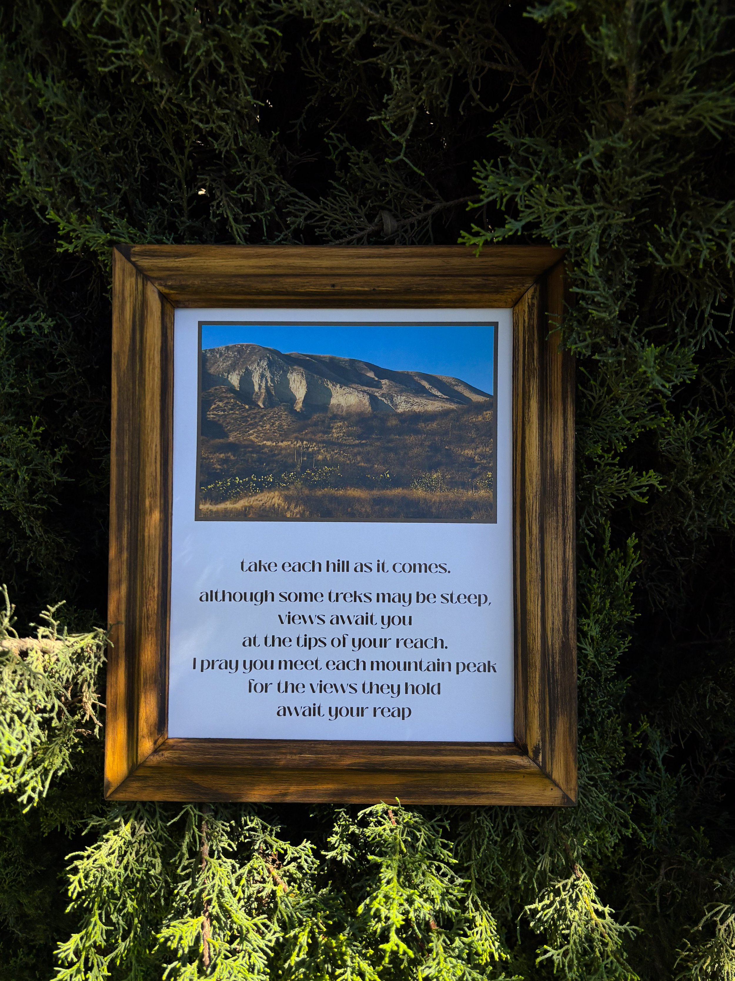mountain peaks: 8x10 print with poem