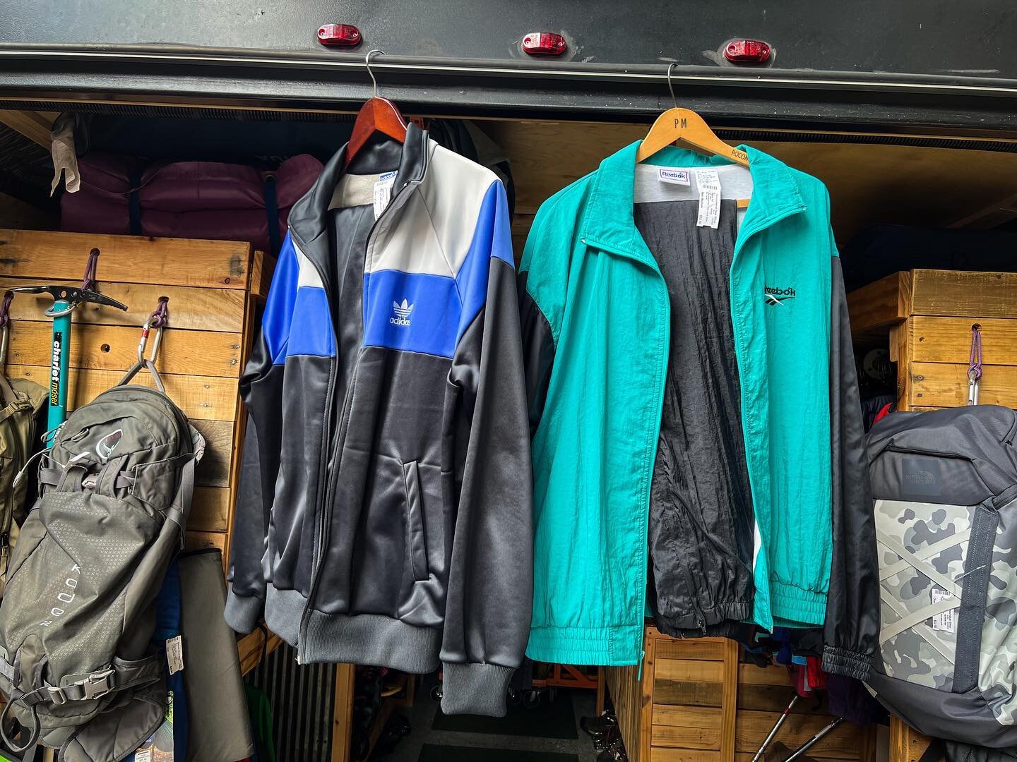 Not our typical wheelhouse, but we couldn&rsquo;t pass them up! Someone will look sooo good in these ~90&rsquo;s fresh tracksuits. They date back to around the Atlanta Olympics and have been stored plastic wrapped indoors ever since. Like New conditi