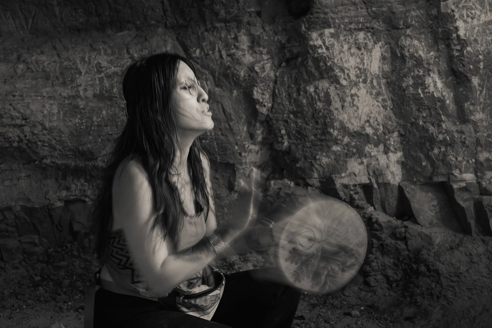 When I was taking in beautiful sounds I wanted to photograph what I was feeling and this is what came to mind. The movemnt the feeling the emotion all photorgaphed in one photo. Photographed in Palo Duro Canyon.