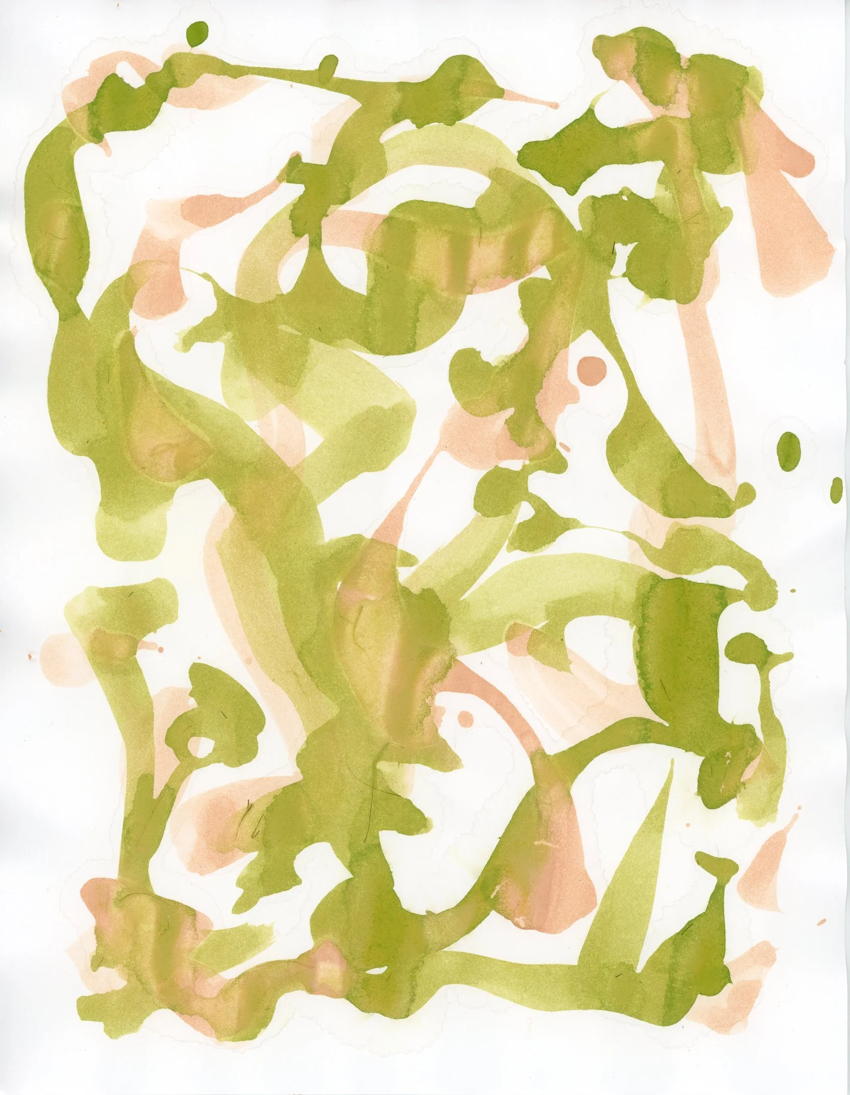 calligraphic duets in pink and chartreuse