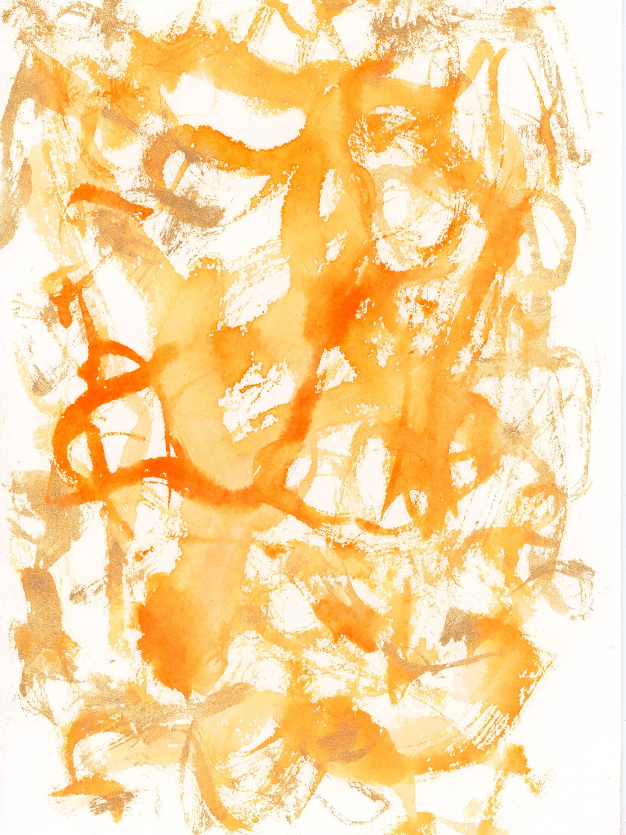 More dancing gestural marks to make you happy! Interwoven Dance of Life, Japanese watercolors on paper. A small, intimate, warm , layered reminder of the uplifting, vital, active joy in nature and in ourselves that is always there. 7.875 x 5.35 inche