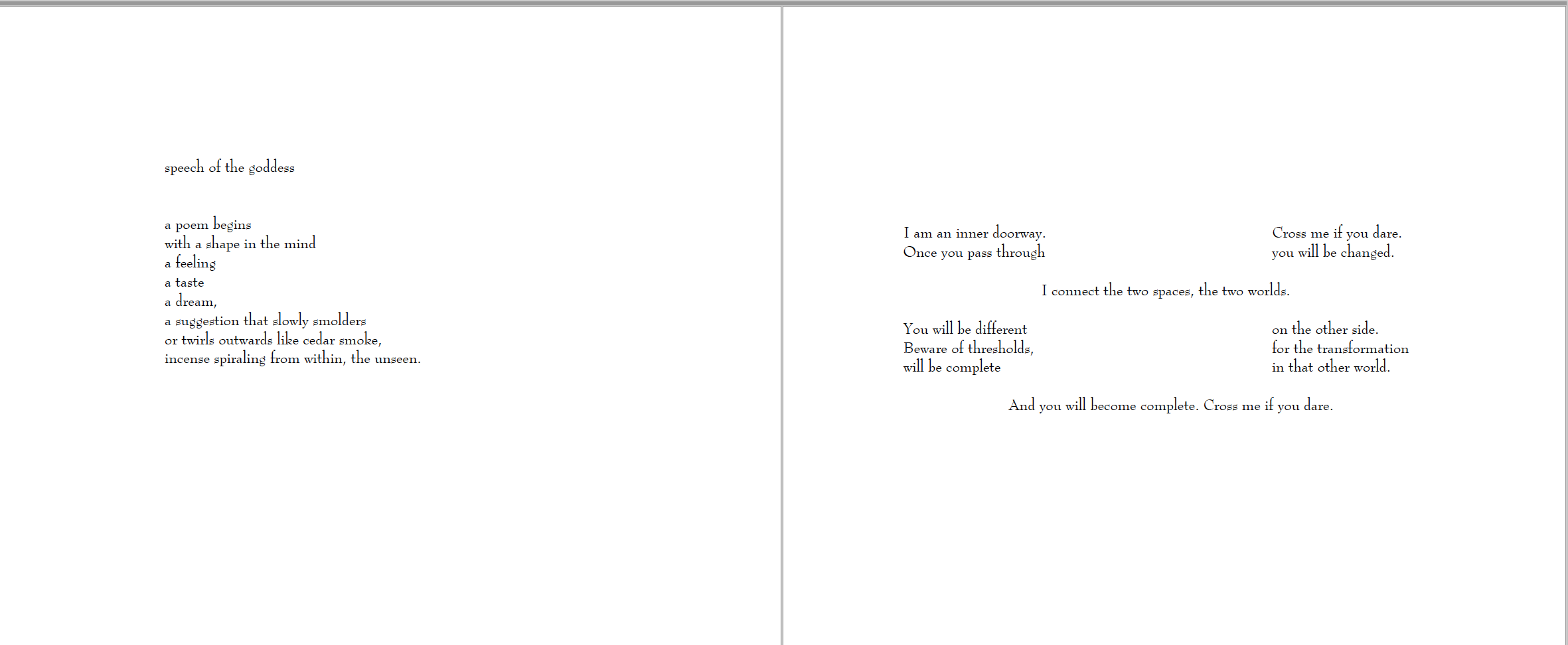 mirror image poetry book sample poems about inner experiences. Sherri Silverman