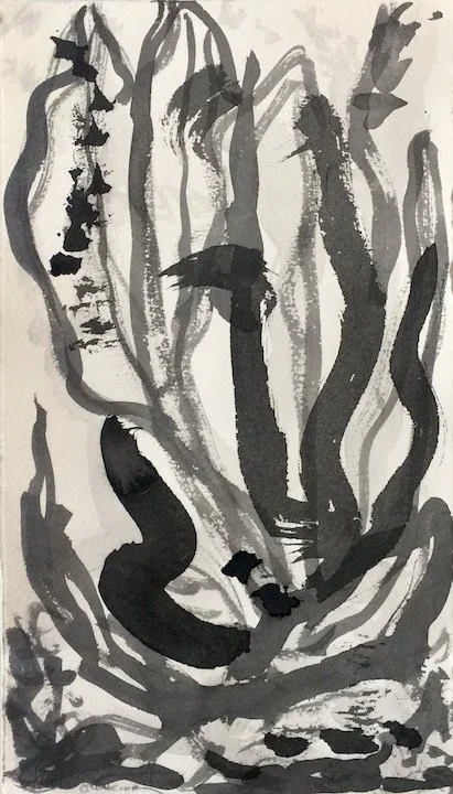 Ki. 2015. sumi ink on Arches Cover paper.
12.75" x 7". 
