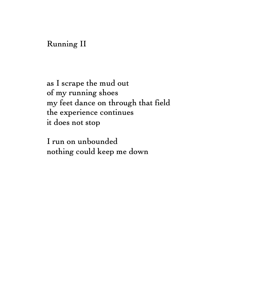 running poem a shape in the mind poem sample from poetry book