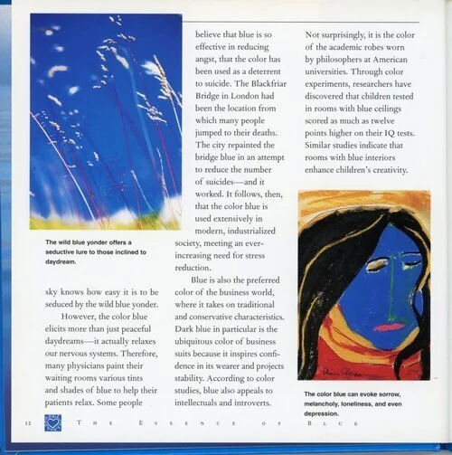 woman with blue face expressive portrait color blue book illustration licensing reproduction rights