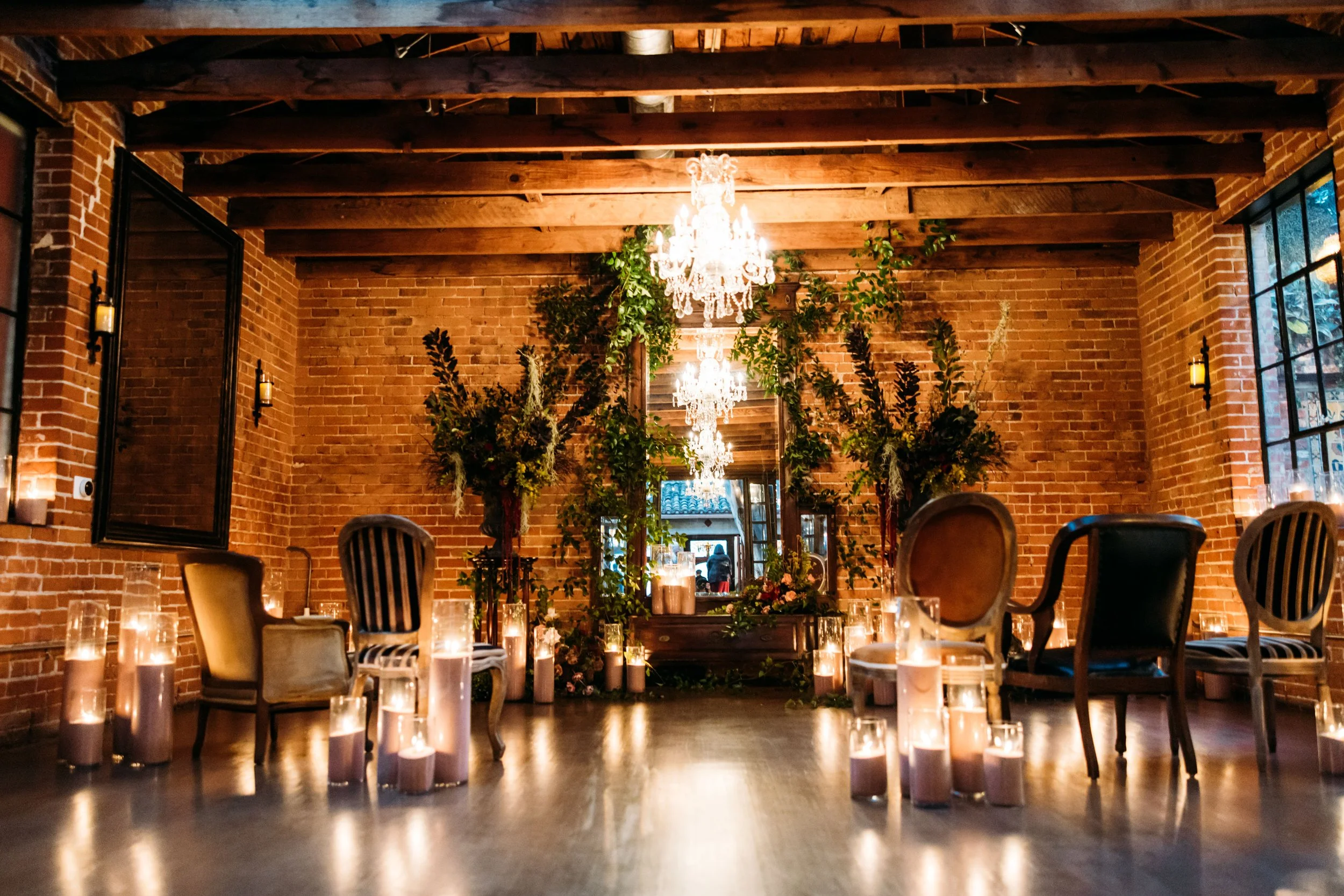 Moody Haunted Mansion Inspired Wedding at The Carondelet House in Los Angeles.