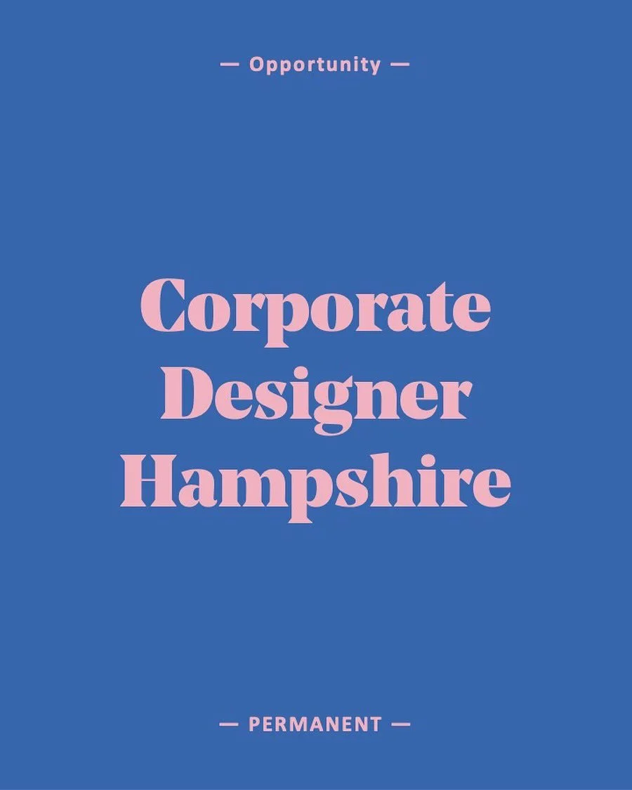 🌟 Corporate Designer Wanted In Hampshire 🌟

We&rsquo;re looking for an experienced Senior Creative to join a close-knit team in Hampshire for a 12-month maternity cover starting this July. 

This part-time role is ideal for someone with a keen eye 