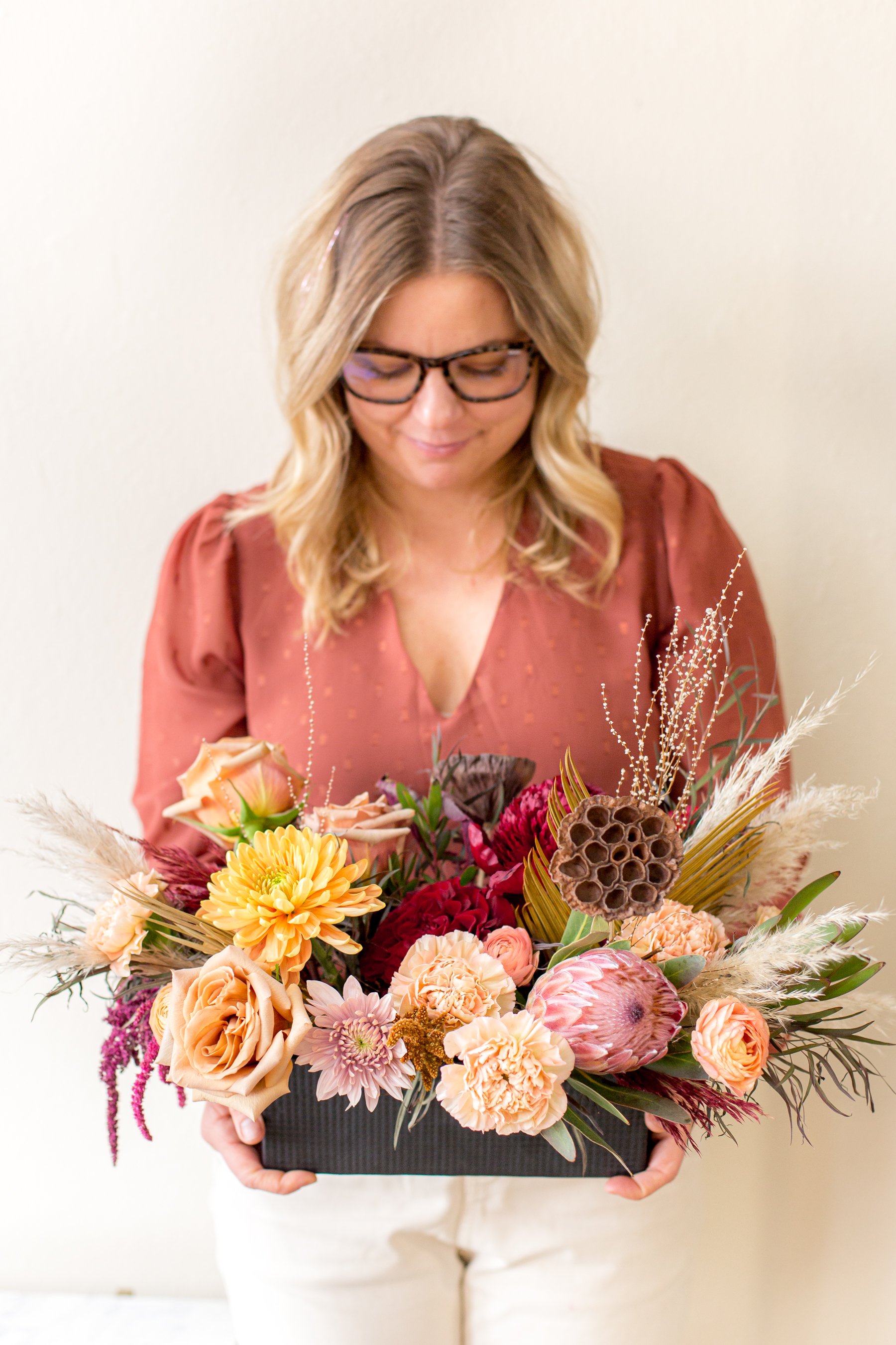 Long Low Flower Arrangement