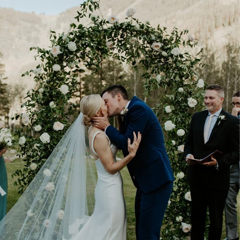 Floral Arch Altar for Vail, Colorado Wedding