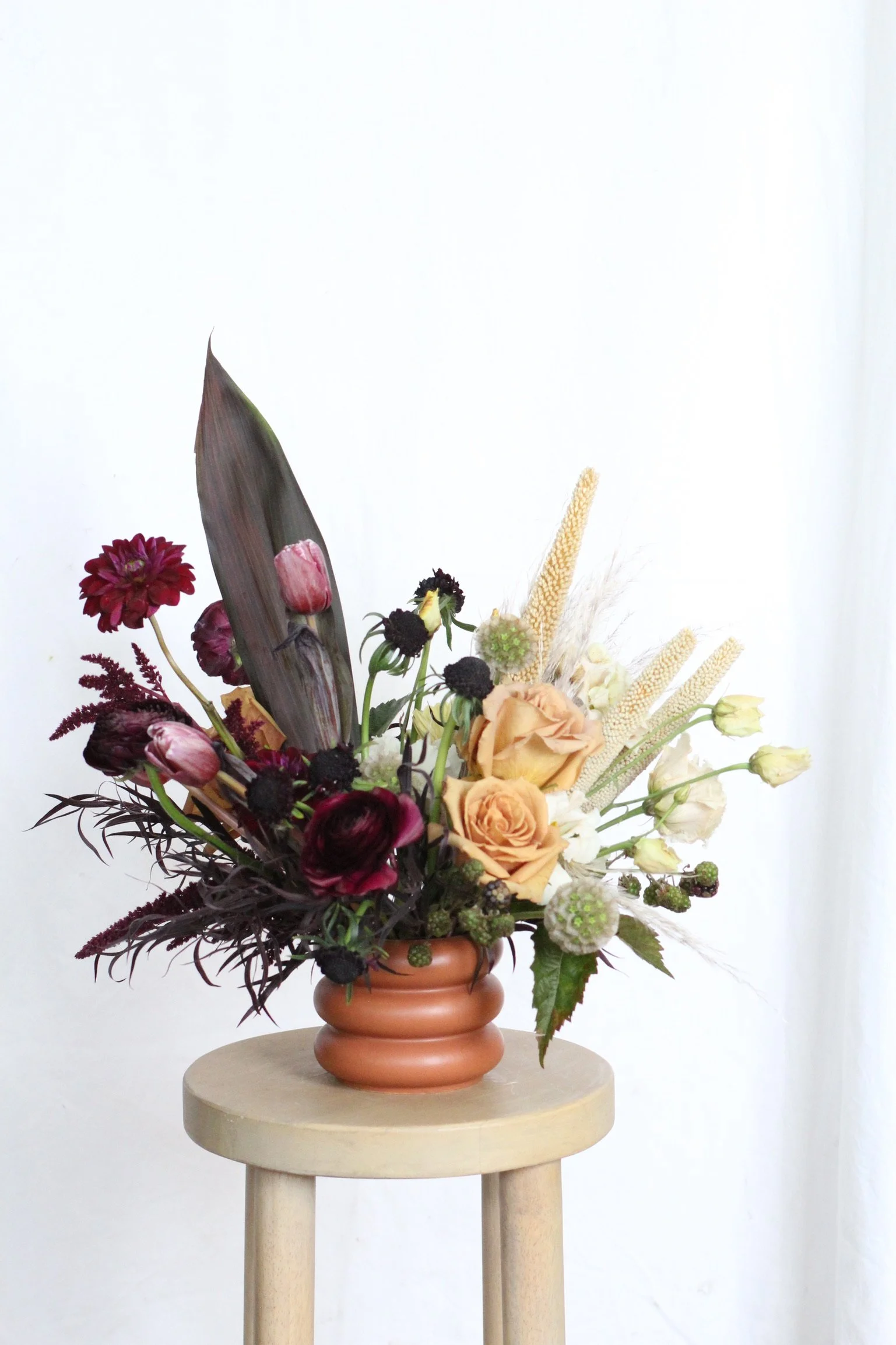 Monochrome Floral Arrangement for Business in Vail