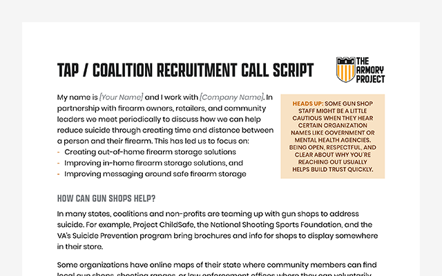 Coalition Recruitment Call Script