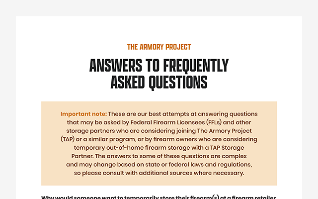 Answers to Frequently Asked Questions