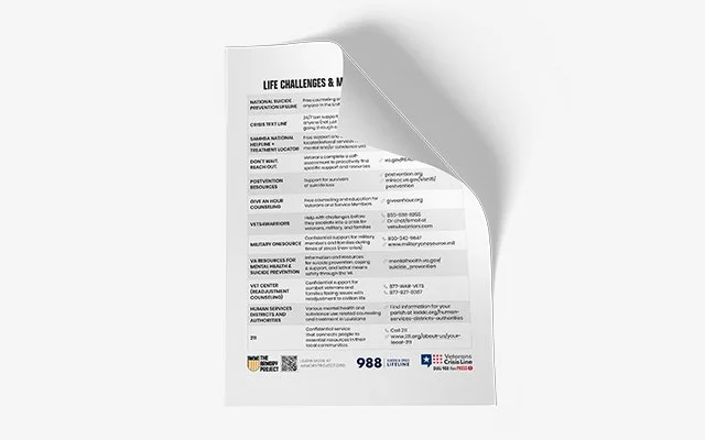 Life Challenges and Mental Health Resource Flyer